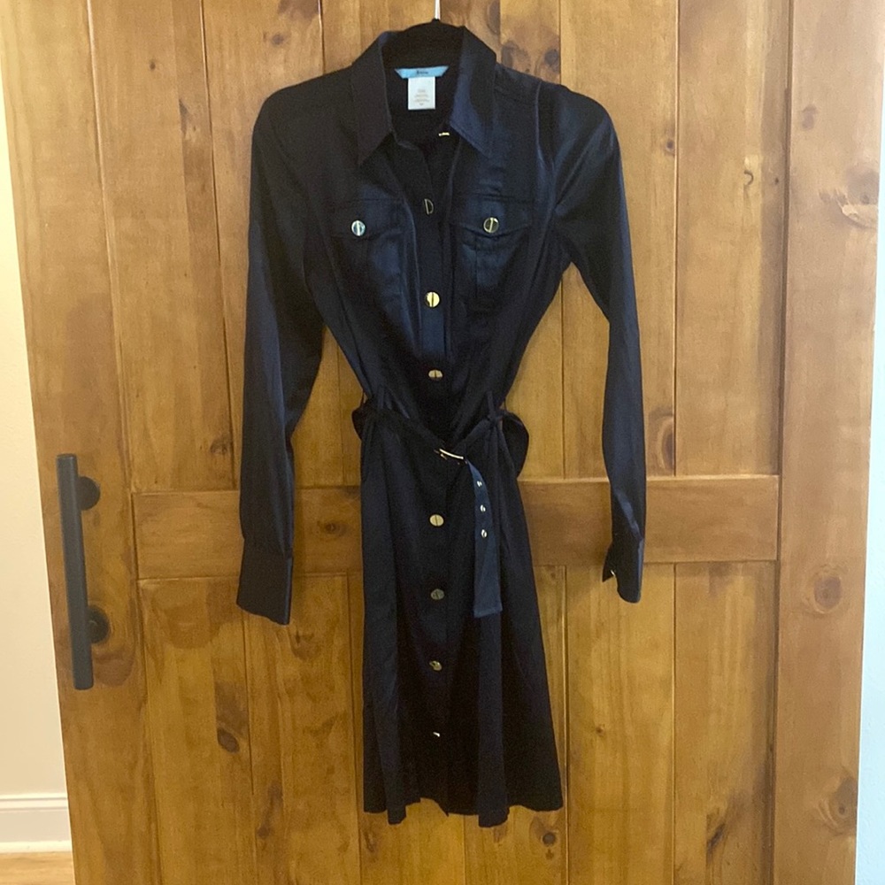 Black silk dress